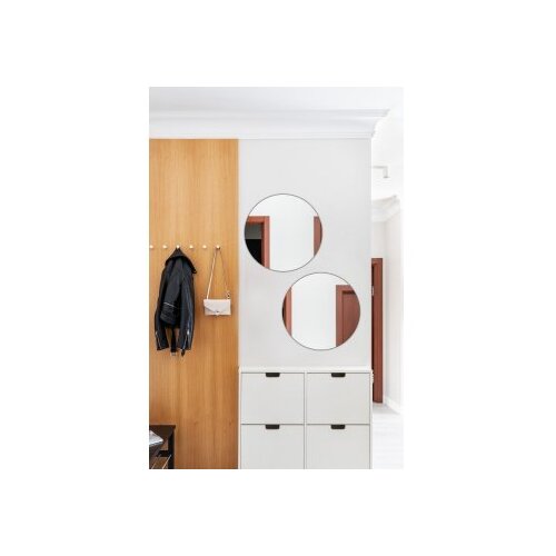 Hanah home ogledalo round double diameter: 20 cm silver Cene
