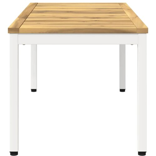  Stolić za kavu Bijela 50 x 100 5 x 45 cm Čvrsto drvo akacije - 50 x 100 5 x 45 cm Bijela Slike