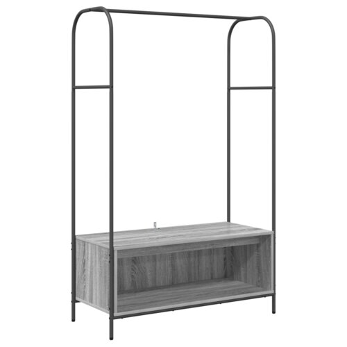 VidaXL Stojalo za oblačila s policami Siva sonoma 100x44x160 cm Slike