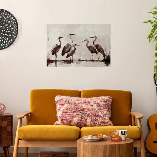  Plakat - Herons Painted in Ink 90x60 Bez okvira Slike