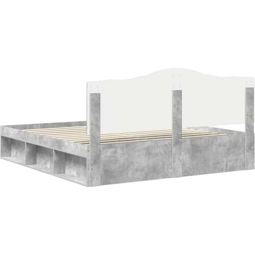  Okvir za krevet Beton 180 x 200 cm Čvrsto borovo drvo Slike