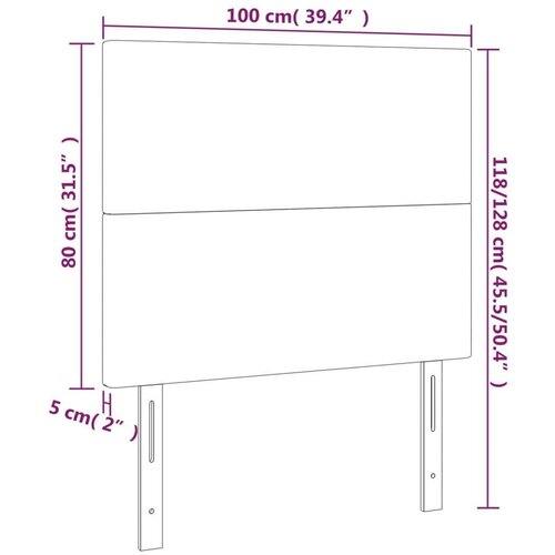 VidaXL LED uzglavlje tamnozeleno 100x5x118/128 cm bar&amp;scaron;unasto Slike