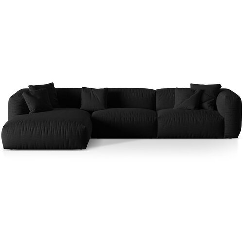 Micadoni Črna kotna sedežna garnitura (levi kot) Martina &amp;ndash; Home Slike