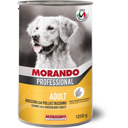 Morando Professional Adult komadići piletina i puretina 1250 g konzerva Cene