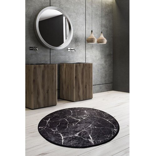 Lessentiel Maison Mermer tepih za kupatilo, 140cm, crna Cene