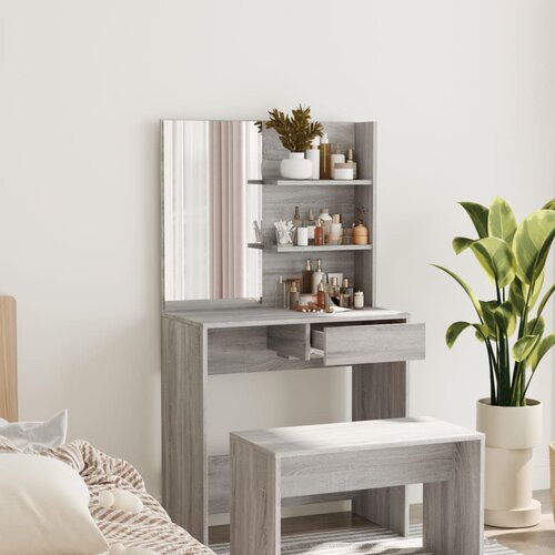 vidaXL toaletni stolić ogledalom boja hrasta sonome 74,5 x 40 x 141 cm Cijene