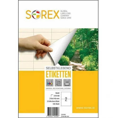  Etikete Sorex 210 x 148 mm, 100/1