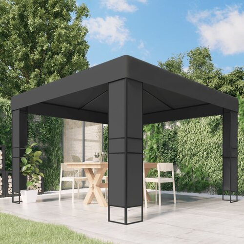 vidaXL paviljon z dvojno streho 3x3 m antraciten Cene