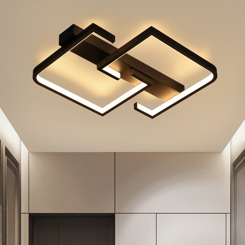 Nettlife LED stropna svetilka črna 19W 30CM moderna toplo bela 3000K geometrijski dizajn, (22111302) Cene