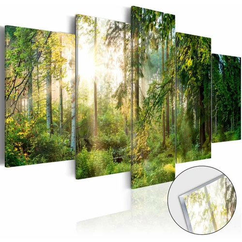  Slika na akrilnom staklu - Green Sanctuary [Glass] 100x50