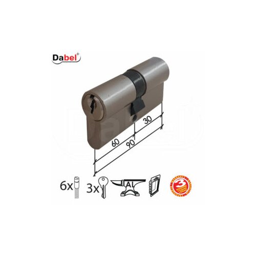 Dabel cilindar za vrata CL2036 Nikl 90mm(30-60) 3K DBP1 0106154 Cene