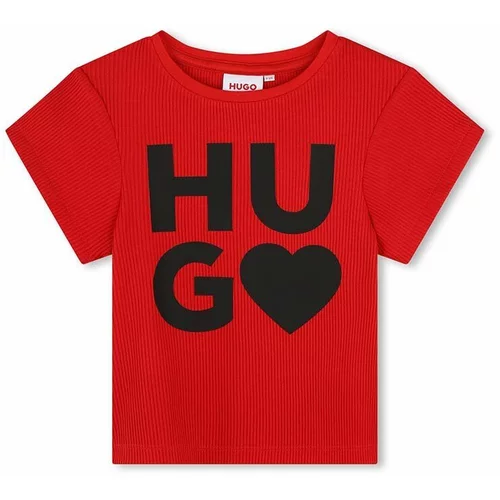 Hugo Dječja majica kratkih rukava boja: crvena