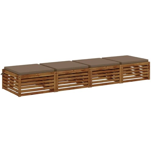  Jastučići za sjedalo od 4 dijela SOEST 4 kom. 100% poliester - Taupe (melange) 80 x 80 x 5 cm 4 Cene