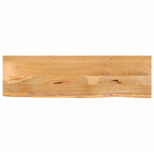vidaXL Mizna plošča z naravnim robom 120x20x2,5 cm trden mangov les