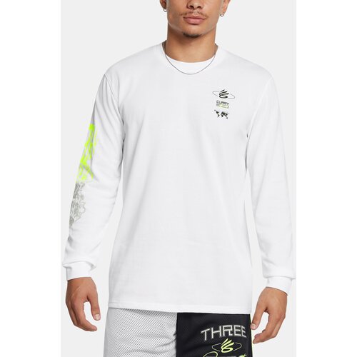 Under Armour Men&amp;#039;s T-shirt Curry HW Verbiage LS Tee-WHT - Men&amp;#039;s Slike