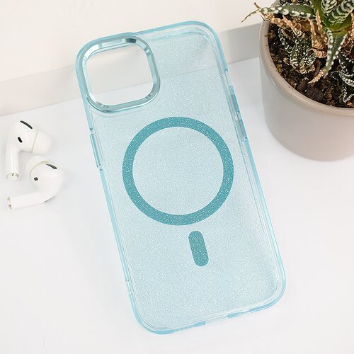  Maska za iPhone 15 Mag Case Glitter svetlo plava Cene