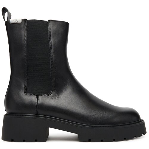 Calvin Klein Jeans Gležnjarji Chelsea Combat Mid Chelsea Boot Hw Lth YW0YW01869 Črna Cene