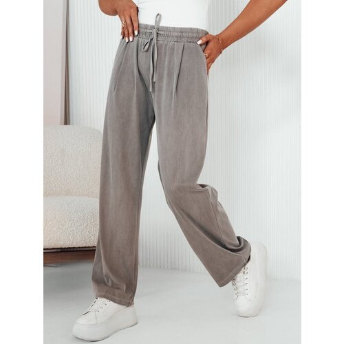 DStreet ASTERS Women's Wide Trousers Grey Cene
