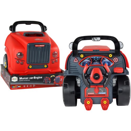 Lean_Toys Delavniški komplet za razstavljanje motorja tovornjaka DIY rdeča Cene
