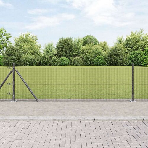 vidaXL Set stupova ograde Set od 2 Siva Čelik 10 x 0.5 m Čvrsto Cijene
