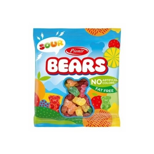Pionir gumene bombone sour bears 100g Slike