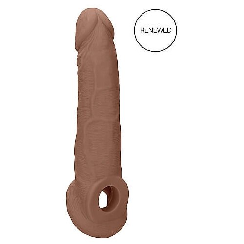 REALROCK Penis Sleeve 9 - navlaka za penis (21,5 cm) - tamna prirodna Slike