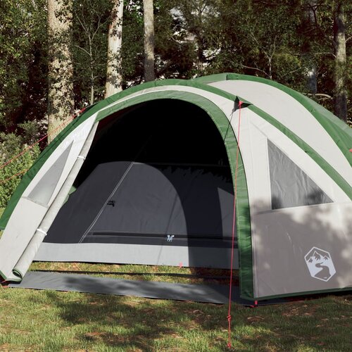 VidaXL &amp;Scaron;ator za kampiranje za 4 osobe zeleni 300x250x132 cm taft 185T Slike
