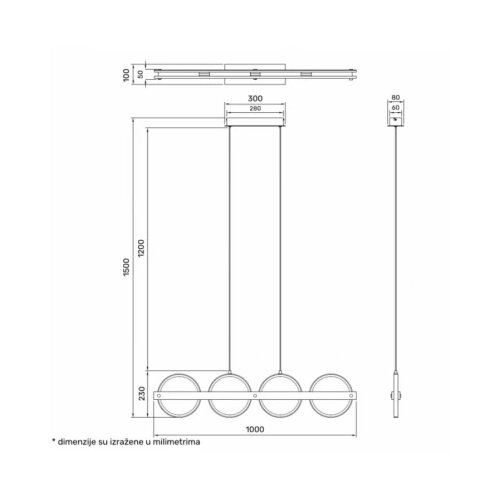  solea 3 luster 36W 3000/4000/6000K crna/drvo Slike