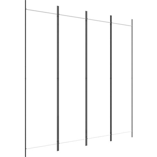  pregrada s 4 panela bijela 200 x 200 cm od tkanine Slike
