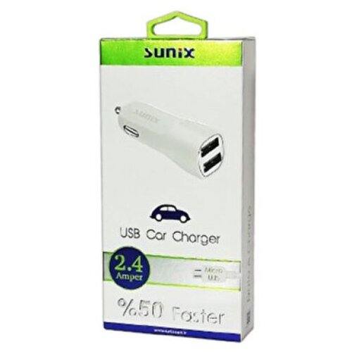  auto punjač sunix 2xUSB (S-307) 2.4A micro beli Slike