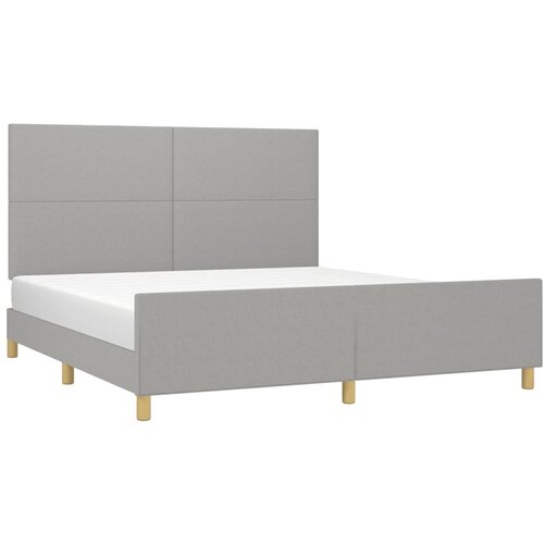  Okvir za krevet bez madraca svjetlosivi 160 x 200 cm od tkanine Slike