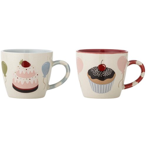 Bloomingville Mini Kremno bele otro&amp;scaron;ke skodelice v kompletu 2 ks iz kamenine 200 ml Darby &amp;ndash; Slike