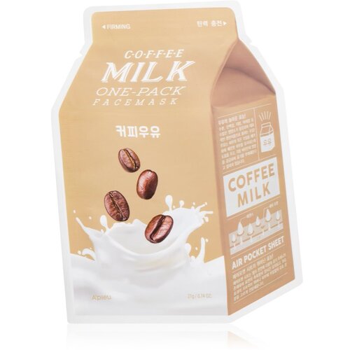 A_PIEU One-Pack Milk Mask Coffee maska iz platna z vlažilnim in revitalizacijskim učinkom 21 g Cene