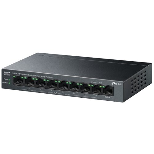  TP-LINK_ LS109P(UN) 9-Port 10/100Mbps Desktop Switch sa 8-Portova PoE+ Cene