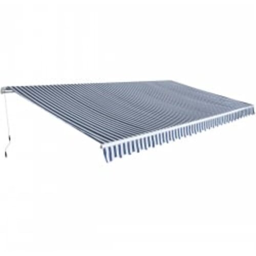  Ročno zložljiva tenda 600 cm modro/bela Slike
