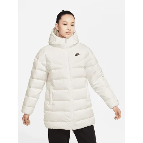 Nike Zimska jakna črna / volneno bela