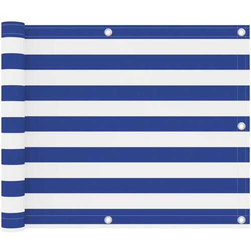 VidaXL Balkonsko platno belo in modro 75x300 cm oksford blago Slike