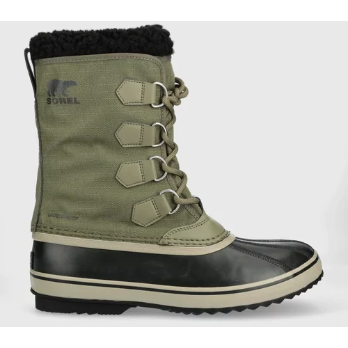 Sorel Čizme za snijeg Pac Nylon Dtv za muškarce, boja: zelena