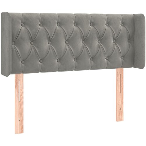 Maison Chic vzglavna omarica - nočna omarica - posteljna omarica z ušesi svetlo sivo 103x16x78/88 cm žamet, (21710809) Cene