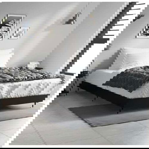 VidaXL Posteljni okvir crn 120x200 cm inzenirski les Slike