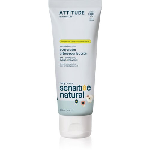 Attitude Sensitive Natural Baby Oatmeal vlažilna in pomirjujoča krema za občutljivo kožo za otroke 200 ml Cene