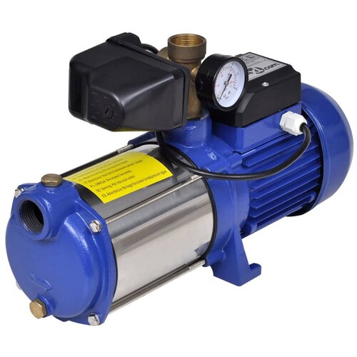 vidaXL Mlazna pumpa s mjeračem, 1300 W. 5100 l/h, plava Cijene