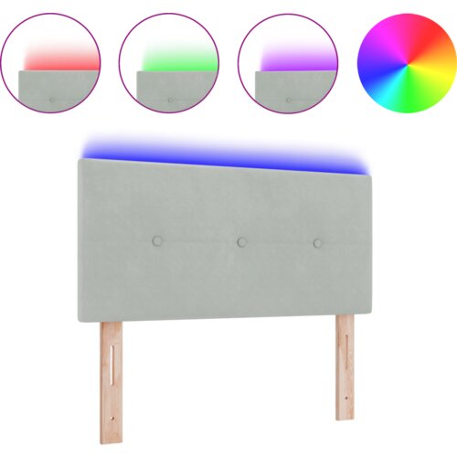 VidaXL led uzglavlje s gumbima svijetlosivo 80 cm bar&amp;scaron;un Slike