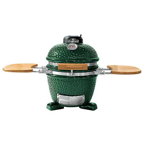KINGSTONE roštilj na drveni ugljen (zelene boje, dimenzija rešetke za pečenje: Ø 27 cm)