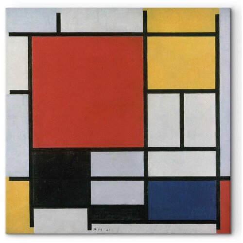  Slika - Piet Mondrian &amp;ndash; Composition with red yellow. blue and black 80x80 Standard Slike