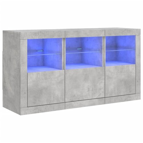 Maison Chic Komoda - Predalnik z LED lučkami betonsko siva 123x37x67 cm, (21718872) Cene
