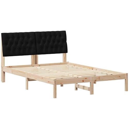 VidaXL krevetni okvir s tapiciranim uzglavljem smeđa 135 x 190 cm Slike