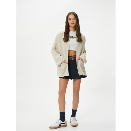 Koton Knit Knitwear Cardigan Long Sleeve With Pockets Hip Length Comfort Fit Slike