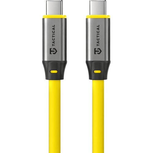 TACTICAL Fat Man 2.0 USB-C v USB-C kabel 60W rumene barve dolžine 1m Slike