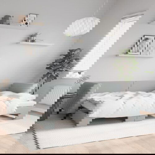 VidaXL Izvlečna dnevna postelja svetlo siva 80x200 cm žamet Slike